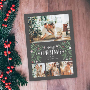 God jul Greenery Photo jul Card Julkort