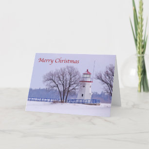 god jul Greeting Card Cheboygan Lighthouse Helgkort