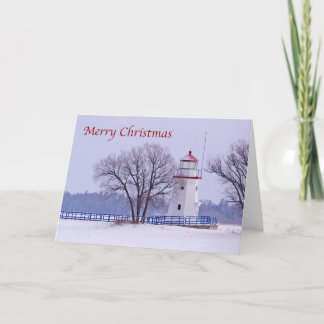 God jul Greeting Card Cheboygan Lighthouse Helgkort