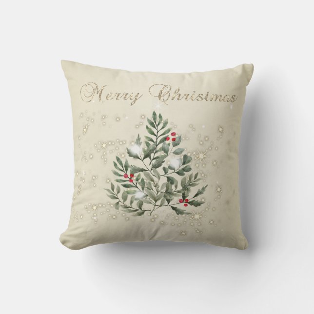 God Jul, Grenar från Tall Glittrar Kudde (Framsida)