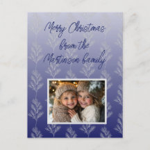 God jul Grenar Mönster Blå ombre Foto