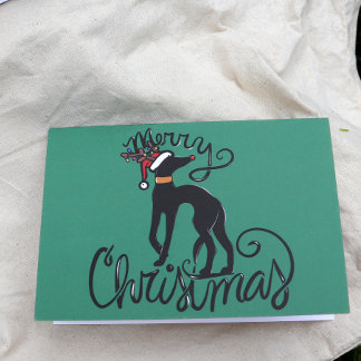 God jul Greyhound Reindeer Kort