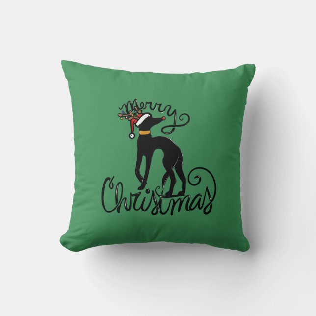 God jul Greyhound Reindeer Kudde (Framsida)