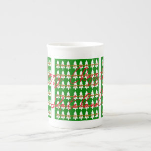 God jul Gris Bone China Mugg Grönt Benporslin Mugg