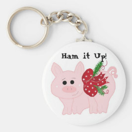 God jul Gris - lägg på! Nyckelring