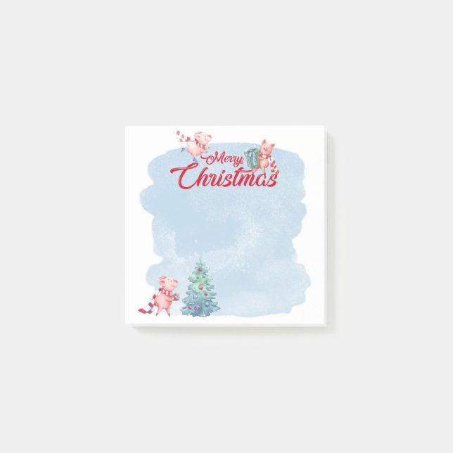 God jul Gris Post-it Block (Framsida)