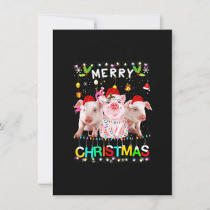 God jul Gris Shirt Santa Hat Ljus Julafton Fu Inbjudningar