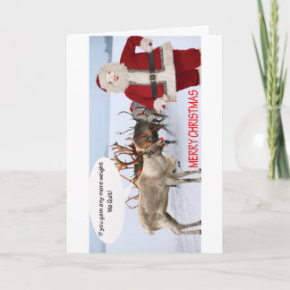 God Jul! Gris som tomte Kort