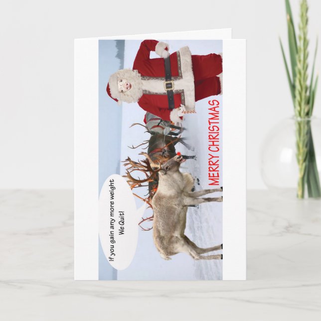 God Jul!  Gris som tomte  Kort (Framsida)
