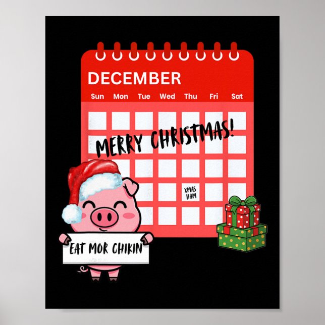 God Jul Gris Tomte Julkalender Roligt Ät  Poster (Framsidan)