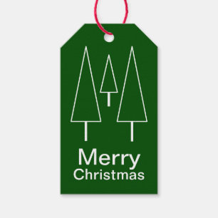 God jul Grönt Abstrakt Presentetikett