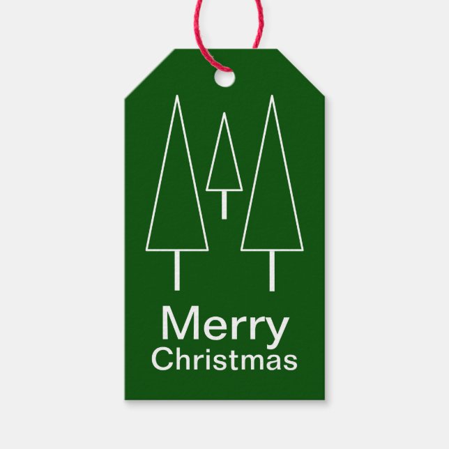 God jul Grönt Abstrakt Presentetikett (Framsidan)