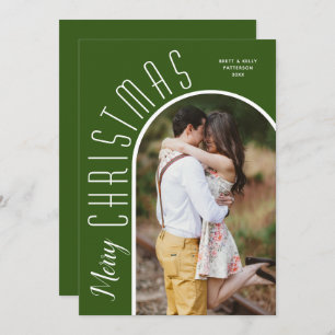 God jul Grönt Arch Photo Julkort