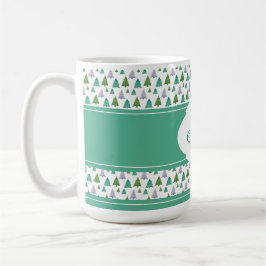 God jul Grönt Blue Träd Kaffemugg