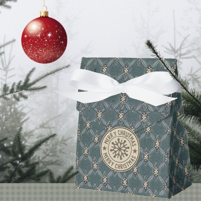 God jul Grönt Elfenben Flower Löv Lattice Presentaskar (Skapare uppladdad)