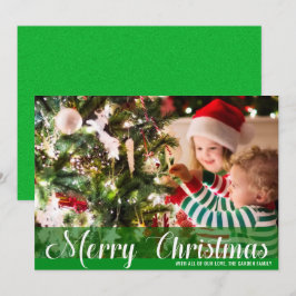 God jul Grönt Fotojulkort