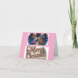 God jul grönt-fotokort för Helgdag av familjen Kort