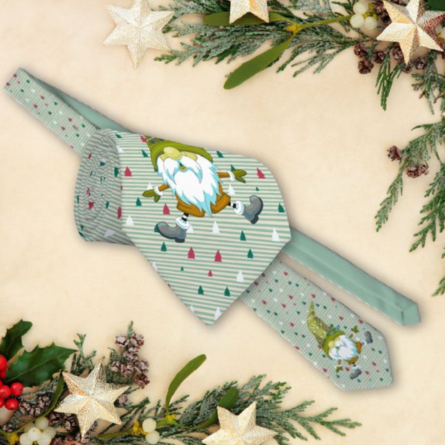 God jul Grönt Gnome Neck Tie Slips (Skapare uppladdad)