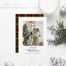 God jul Grönt  Gult Play Photo Julkort