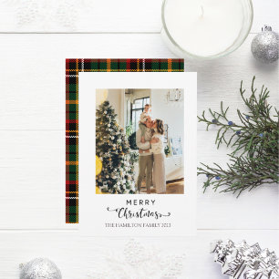 God jul Grönt Gult Play Photo Julkort