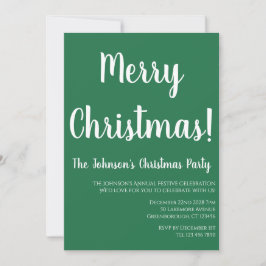 God jul Grönt jul Party Inbjudningar