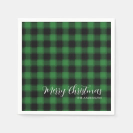 God jul Grönt Kontrollerad utlagd Mönster Pappersservett