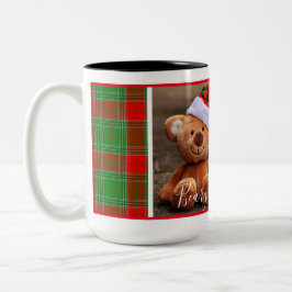 God jul (grönt och rödspätta) Två-Tonad mugg