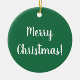 God jul Grönt och vit typografi Julgransprydnad Keramik