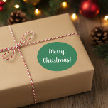 God jul Grönt och vit typografi Runt Klistermärke<br><div class="desc">Behållan är enkel med den här grönten och den vita presentetiketten med God jul i vit typografi / text. Du kan också ändra den genom att enkelt anpassa den genom att ändra texten. Eller ändra färg i designredigeraren verktyg. Håll dem på julkort, gåvor eller ge dem till dina favoriter! God...</div>
