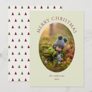 God jul Grönt Photo Helgdag Card Julkort