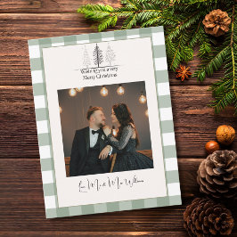 God jul Grönt Play Elegant Photo Simple Helg Vykort