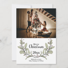 God jul Grönt Rosa Mistletoe Utandningsfoto för Julkort