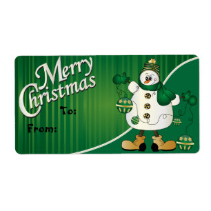 God jul Grönt Snögubbe Gift Märkre Fraktsedel