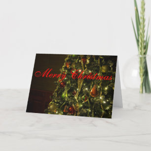 God jul Grönt Träd Helgkort