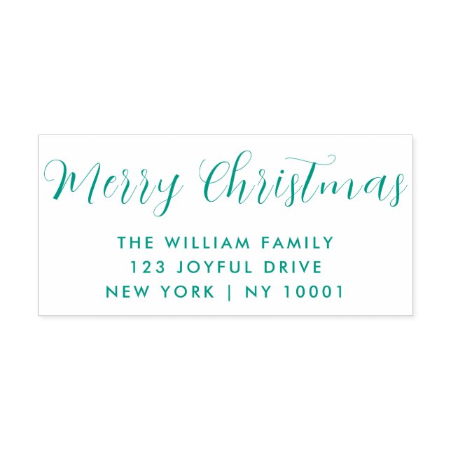 God jul Grönt Typografi Självfärgande Stämpel (Design)