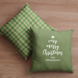 God jul Grönt Typography-Personlig Kudde
