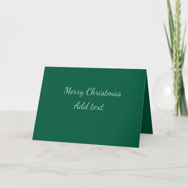 God jul grönt vanlig solo-bakgrundsholida anteckningskort (Framsida)