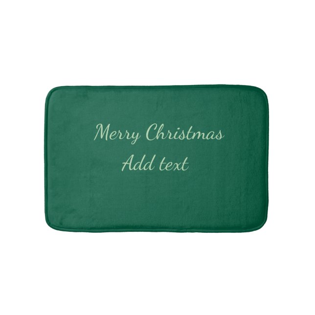 God jul grönt vanlig solo-bakgrundsholida badrumsmatta (Framsidan)