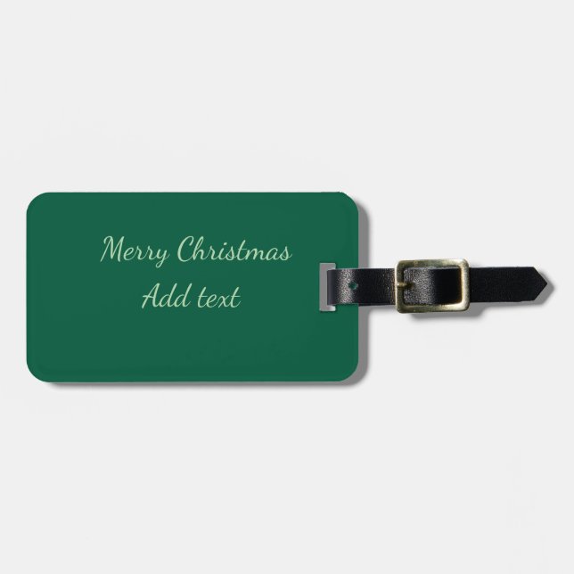 God jul grönt vanlig solo-bakgrundsholida bagagebricka (Horisontell Framsida)