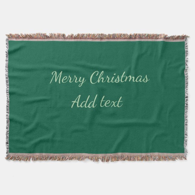 God jul grönt vanlig solo-bakgrundsholida filt (Framsidan)