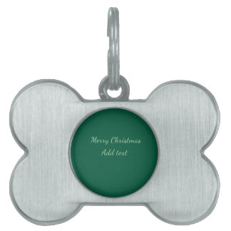 God jul grönt vanlig solo-bakgrundsholida ID-bricka husdjur