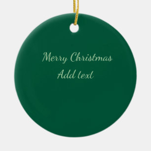 God jul grönt vanlig solo-bakgrundsholida julgransprydnad keramik