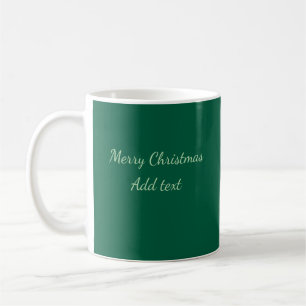 God jul grönt vanlig solo-bakgrundsholida kaffemugg