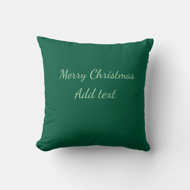 God jul grönt vanlig solo-bakgrundsholida kudde (Framsida)