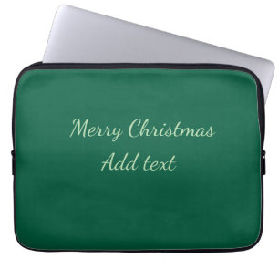 God jul grönt vanlig solo-bakgrundsholida laptop fodral