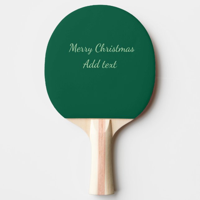 God jul grönt vanlig solo-bakgrundsholida pingisracket (Framsidan)