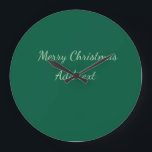 God jul grönt vanlig solo-bakgrundsholida stor klocka<br><div class="desc">Design</div>