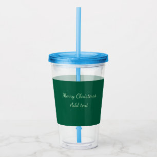 God jul grönt vanlig solo-bakgrundsholida take away mugg