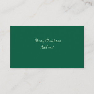 God jul grönt vanlig solo-bakgrundsholida visitkort