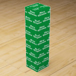"God jul" grönt vit Helgdag Gift Presentask För Vinflaska<br><div class="desc">"God jul" grönt,  vit Helgdag Gift vin box</div>